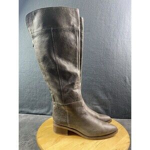 Franco Sarto Daya Over The Knee Boot Gray Wide Calf Women's Size 8M Leather Uppr